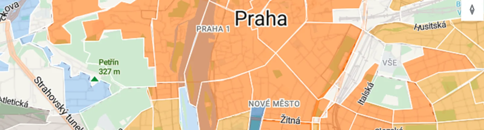 Interaktivní mapa 953 pražských lokalit